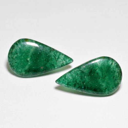 10,30 ct natürliche grüner Aventurin-Edelsteine, Birnenform, Lichtdurchlässig