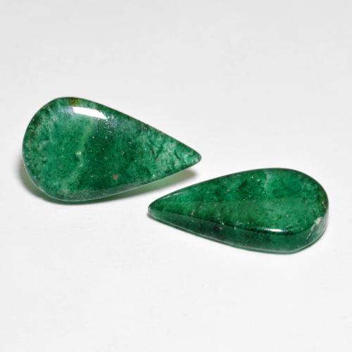 10,30 ct natürliche grüner Aventurin-Edelsteine, Birnenform, Lichtdurchlässig