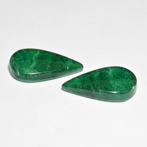 10,30 ct natürliche grüner Aventurin-Edelsteine, Birnenform, Lichtdurchlässig