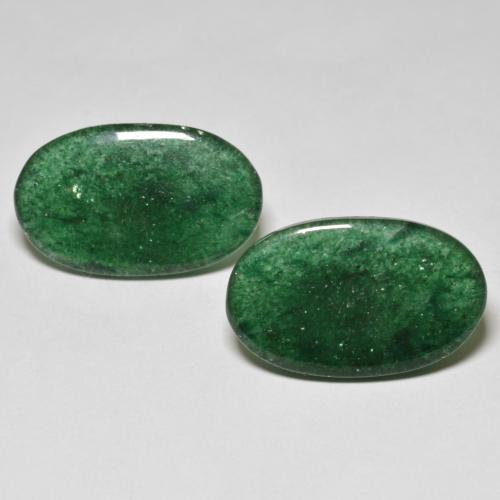 16,12 ct natürliche grüner Aventurin-Edelsteine, Oval Schliff, Lichtdurchlässig