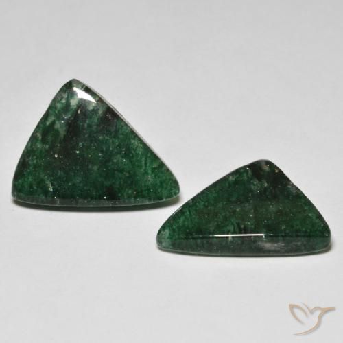 15.57 ct natürliche Kieferngrün Aventurin-Edelsteine, Trillion, Lichtdurchlässig