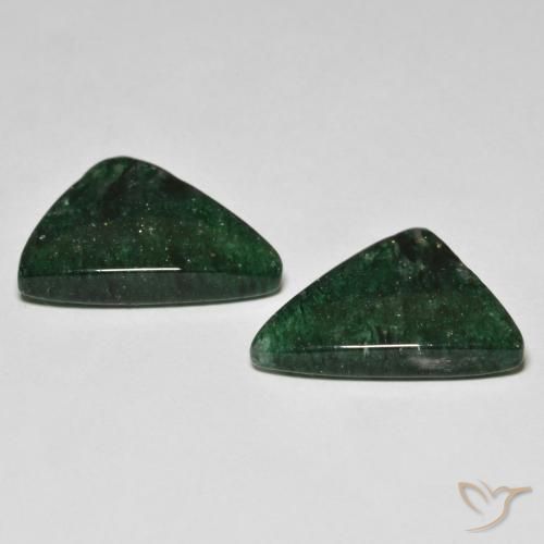 15.57 ct natürliche Kieferngrün Aventurin-Edelsteine, Trillion, Lichtdurchlässig