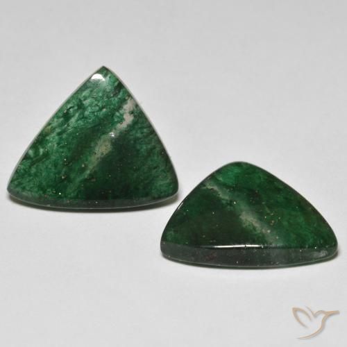 14.27 ct natürliche dunkelgrün Aventurin-Edelsteine, Fantasie, Lichtdurchlässig