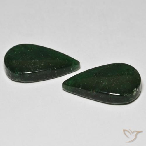 17.37 ct natürliche Waldgrün Aventurin-Edelsteine, Birnenform, Lichtdurchlässig