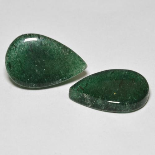 9.29 ct natürliche Waldgrün Aventurin-Edelsteine, Birnenform, Lichtdurchlässig