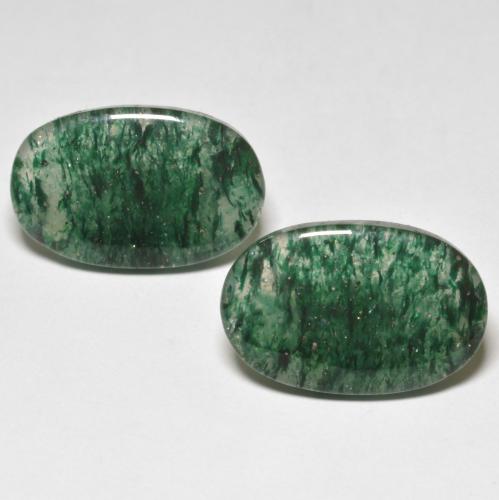 16,27 ct natürliche grüner Aventurin-Edelsteine, Oval Schliff, Lichtdurchlässig