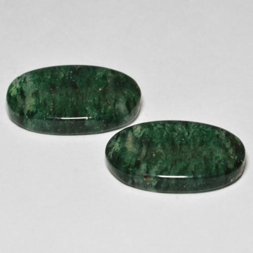 16,27 ct natürliche grüner Aventurin-Edelsteine, Oval Schliff, Lichtdurchlässig