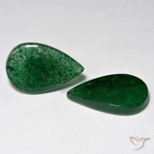 13.43 ct natürliche Kieferngrün Aventurin-Edelsteine, Birnenform, Lichtdurchlässig