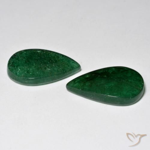 13.43 ct natürliche Kieferngrün Aventurin-Edelsteine, Birnenform, Lichtdurchlässig