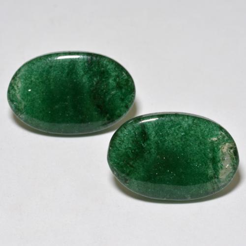 17,47 ct natürliche grüner Aventurin-Edelsteine, Oval Schliff, Lichtdurchlässig