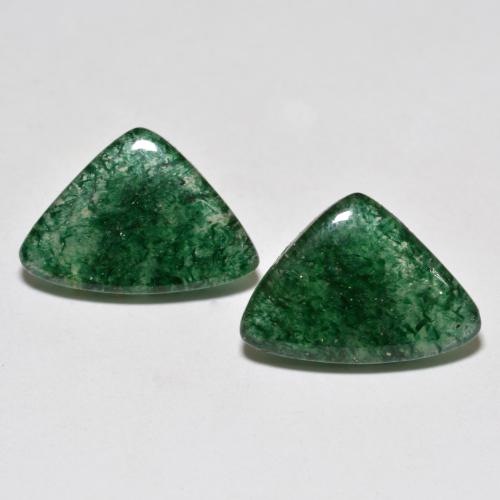 9,73 ct natürliche grüner Aventurin-Edelsteine, Trillion, Lichtdurchlässig
