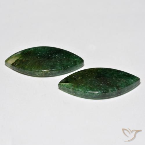 20.86 ct natürliche dunkelgrün Aventurin-Edelsteine, Marquise, Lichtdurchlässig