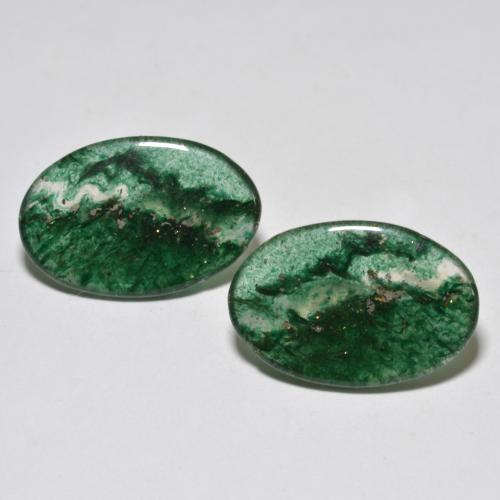 12,30 ct natürliche grüner Aventurin-Edelsteine, Oval Schliff, Lichtdurchlässig