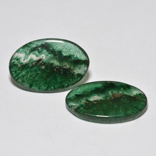 12,30 ct natürliche grüner Aventurin-Edelsteine, Oval Schliff, Lichtdurchlässig