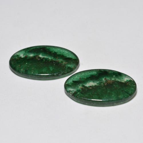 12,30 ct natürliche grüner Aventurin-Edelsteine, Oval Schliff, Lichtdurchlässig