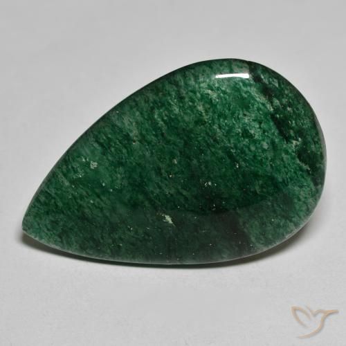 24.65ct Natürlicher Grün Aventurin, Birnenform, Lichtdurchlässig, Photo A