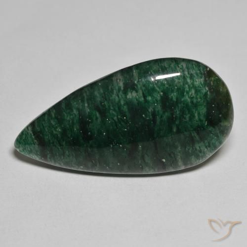 24.26ct Natürlicher Grün Aventurin, Birnenform, Lichtdurchlässig