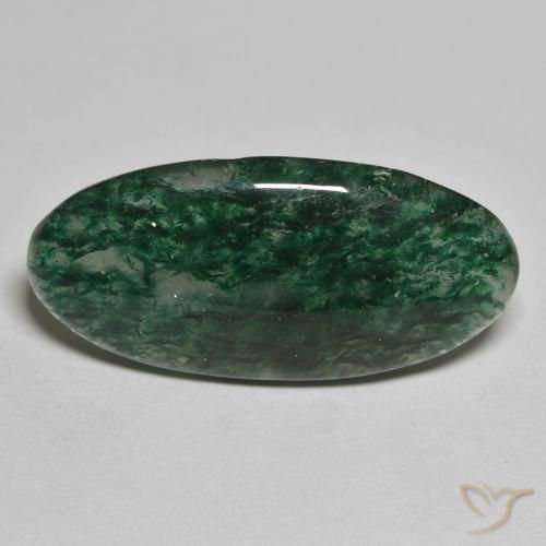 14.06ct Natürlicher Waldgrün Aventurin, Oval, Lichtdurchlässig