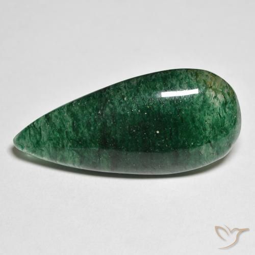 17.57ct Natürlicher Kieferngrün Aventurin, Birnenform, Lichtdurchlässig