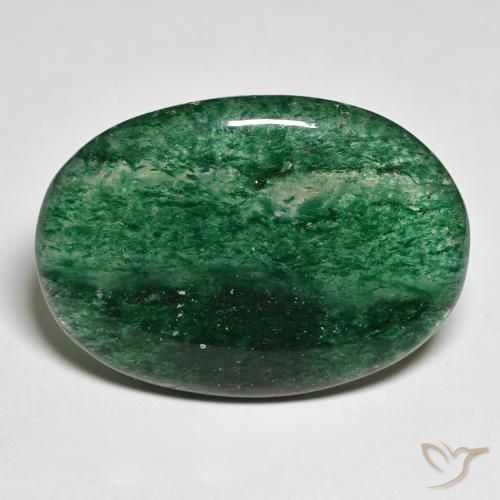 19.57ct Natürlicher Kieferngrün Aventurin, Oval, Lichtdurchlässig