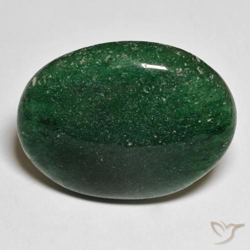 22.76ct Natürlicher Mittelgrün Aventurin, Oval, Lichtdurchlässig