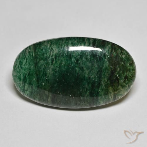 20.09ct Natürlicher Cooles Waldgrün Aventurin, Oval, Lichtdurchlässig