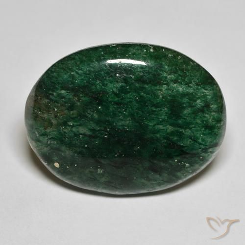 22.21ct Natürlicher Waldgrün Aventurin, Oval, Lichtdurchlässig, Photo A