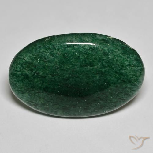23.62ct Natürlicher Waldgrün Aventurin, Oval, Lichtdurchlässig