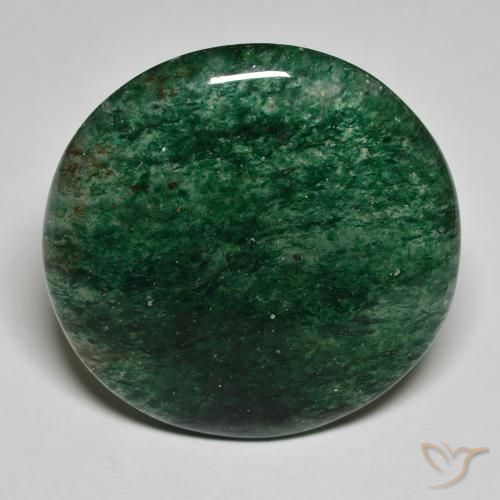 23.36ct Natürlicher dunkelgrün Aventurin, Runden, Lichtdurchlässig, Photo A