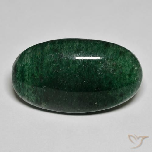 20.96ct Natürlicher Waldgrün Aventurin, Oval, Lichtdurchlässig