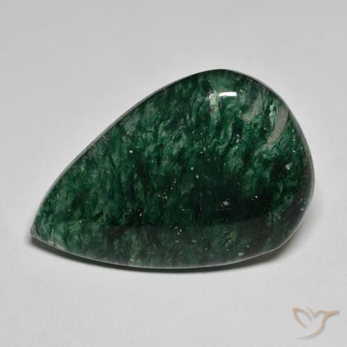 21.15ct Natürlicher Cooles Waldgrün Aventurin, Birnenform, Lichtdurchlässig