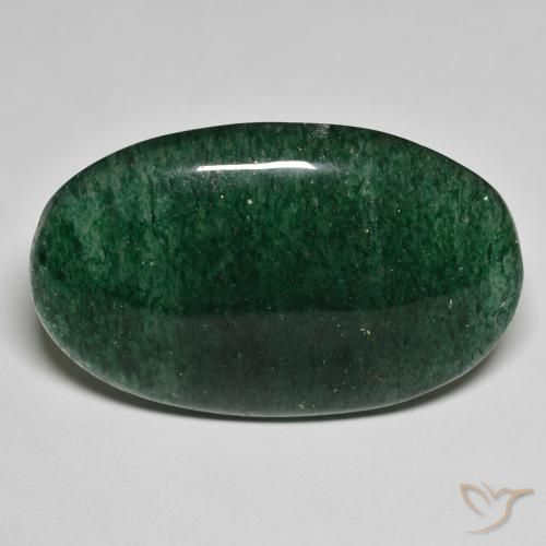 29.36ct Natürlicher Waldgrün Aventurin, Oval, Lichtdurchlässig, Photo A