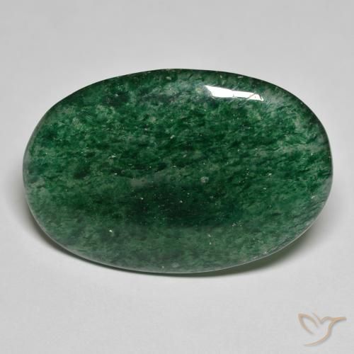 23.62ct Natürlicher Waldgrün Aventurin, Oval, Lichtdurchlässig, Photo A