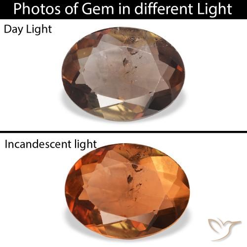 1.67ct Natürlicher dunkelbraun Axinit, Oval, SI