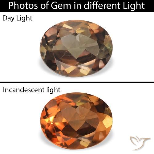 1.26ct Natürlicher dunkelbraun Axinit, Oval, SI