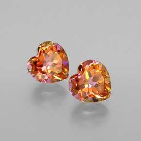  ct natürliche Vielfarbig-Regenbogen Salpetertopas-Edelsteine, Herzform, VVS-VS