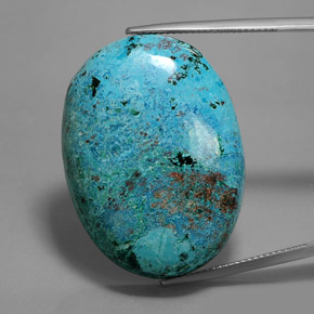 48,69 ctw natürlicher blauer Azurit, Oval Schliff, Lichtundurchlässig
