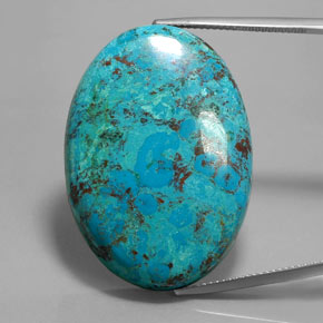44,49 ctw natürlicher blauer Azurit, Oval Schliff, Lichtundurchlässig