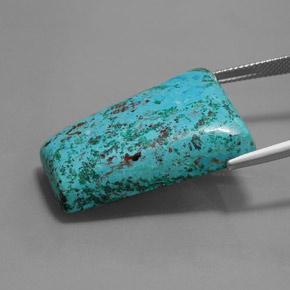 37,80 ctw natürlicher blauer Azurit, Baguette, Lichtundurchlässig