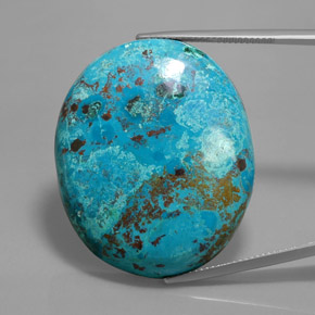 56,83 ctw natürlicher blauer Azurit, Oval Schliff, Lichtundurchlässig