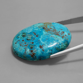56,83 ctw natürlicher blauer Azurit, Oval Schliff, Lichtundurchlässig