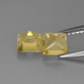  ct natürliche gelber Beryll-Edelsteine, Quadrat, VS
