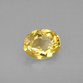 1,70 ctw natürlicher gelber Beryll, Oval Schliff, VVS