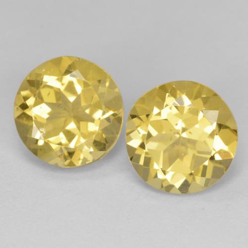 3,73 ct natürliche Helles Gold-Gelb Beryll-Edelsteine, Rund Schliff, VS