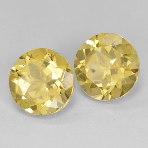 3,73 ct natürliche Helles Gold-Gelb Beryll-Edelsteine, Rund Schliff, VS