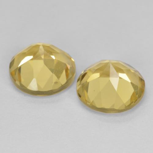 3,73 ct natürliche Helles Gold-Gelb Beryll-Edelsteine, Rund Schliff, VS