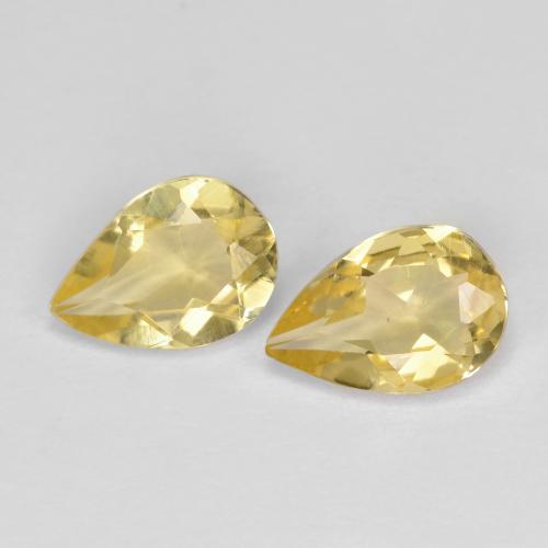 0.90 ct natürliche Mittelgelb Beryll-Edelsteine, Birnenform, VS