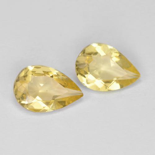 0.90 ct natürliche Mittelgelb Beryll-Edelsteine, Birnenform, VS