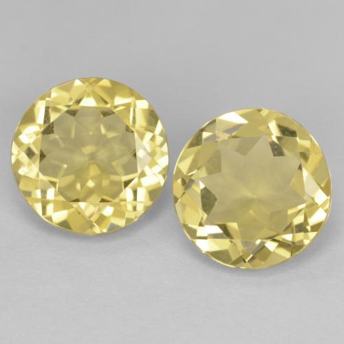4.29 ct natürliche Warmes Gelb Beryll-Edelsteine, Rund Schliff, VVS
