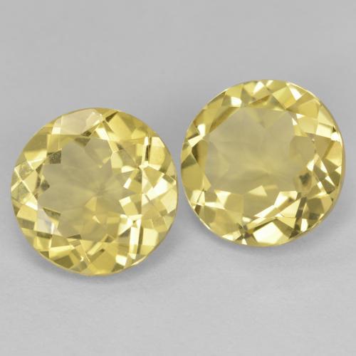 4.29 ct natürliche Warmes Gelb Beryll-Edelsteine, Rund Schliff, VVS